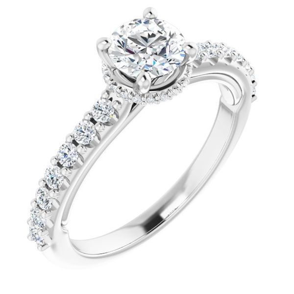 Hidden Halo-Style Engagement Ring