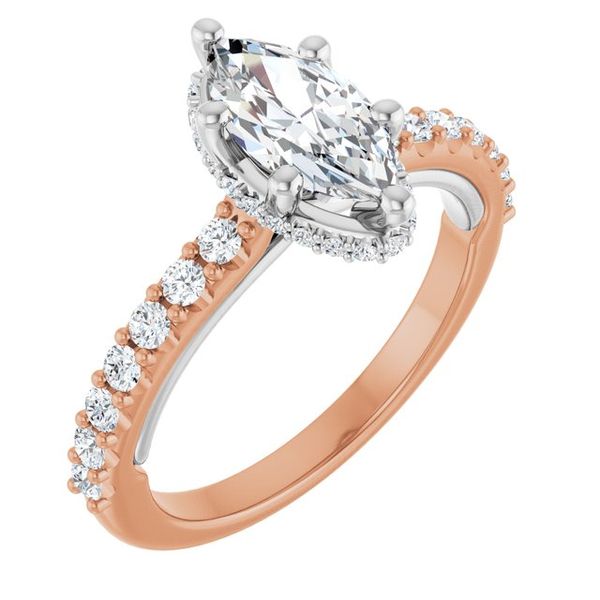 Hidden Halo-Style Engagement Ring