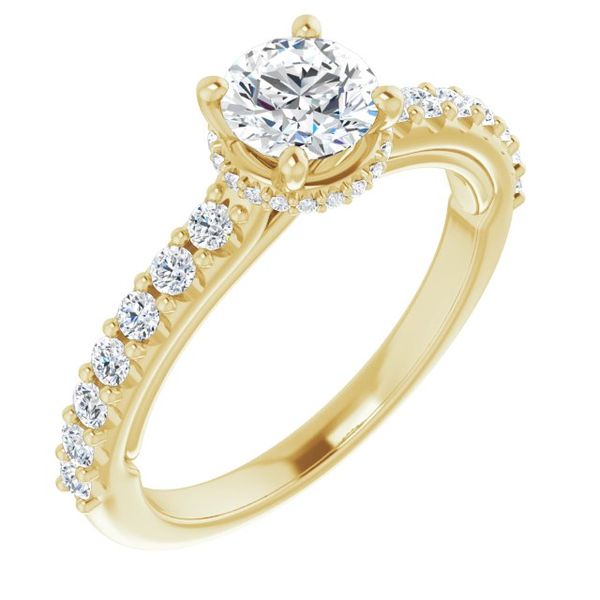 Hidden Halo-Style Engagement Ring