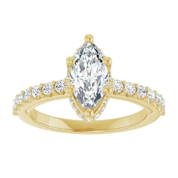 Hidden Halo-Style Engagement Ring Image 3 Hudson Valley Goldsmith New Paltz, NY