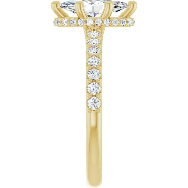 Hidden Halo-Style Engagement Ring Image 4 Hudson Valley Goldsmith New Paltz, NY