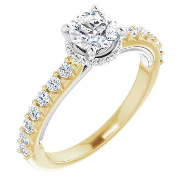 Hidden Halo-Style Engagement Ring