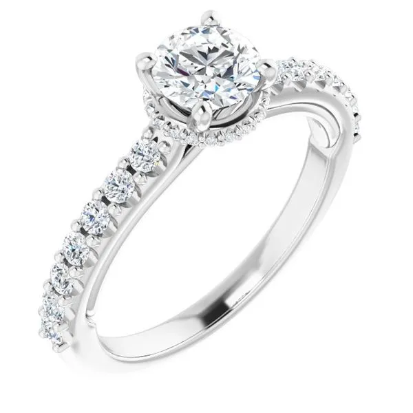 Hidden Halo-Style Engagement Ring
