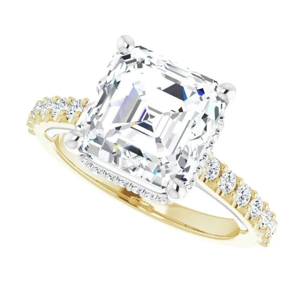 Hidden Halo-Style Engagement Ring Image 5 J. West Jewelers Round Rock, TX