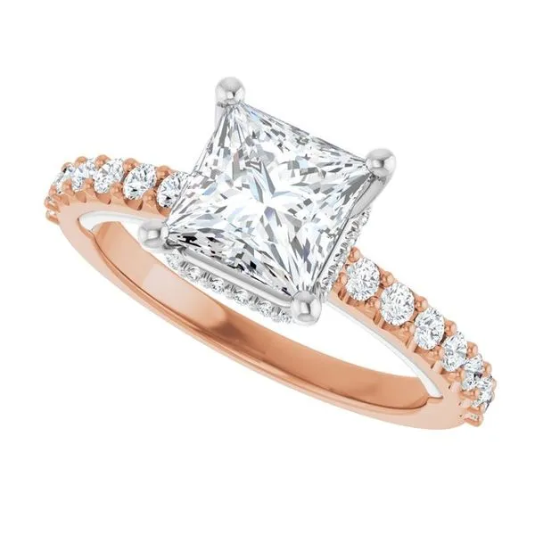 Hidden Halo-Style Engagement Ring Image 5 Hudson Valley Goldsmith New Paltz, NY