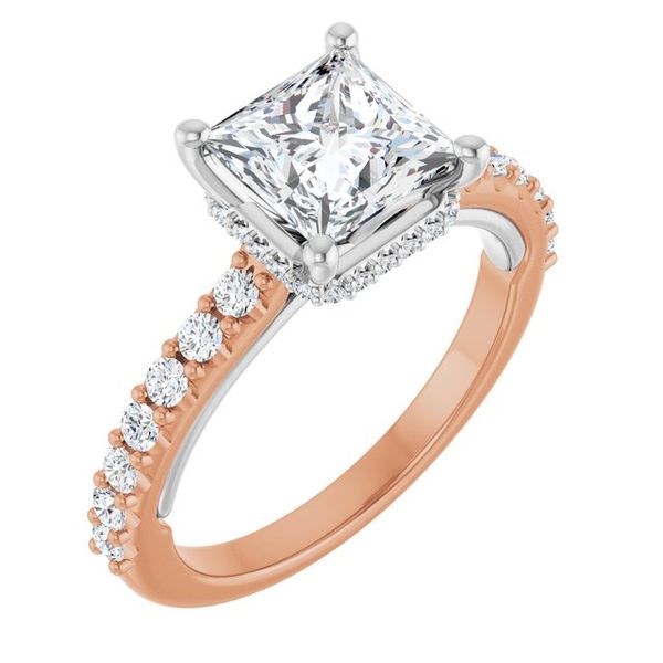 Hidden Halo-Style Engagement Ring