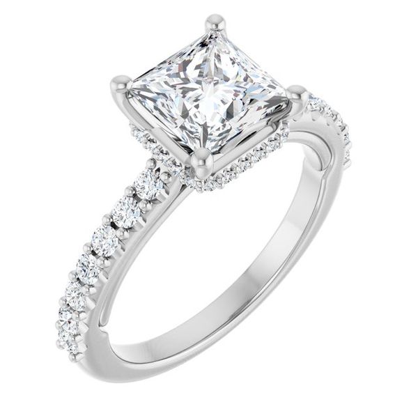 Hidden Halo-Style Engagement Ring