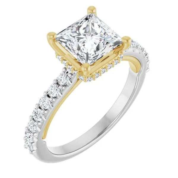 Hidden Halo-Style Engagement Ring