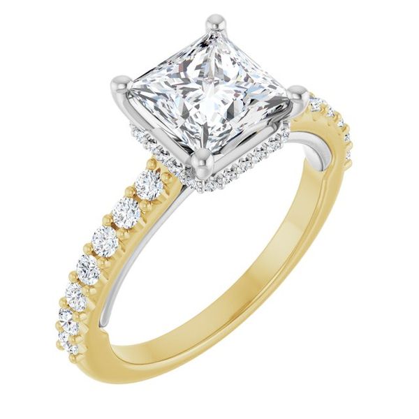 Hidden Halo-Style Engagement Ring