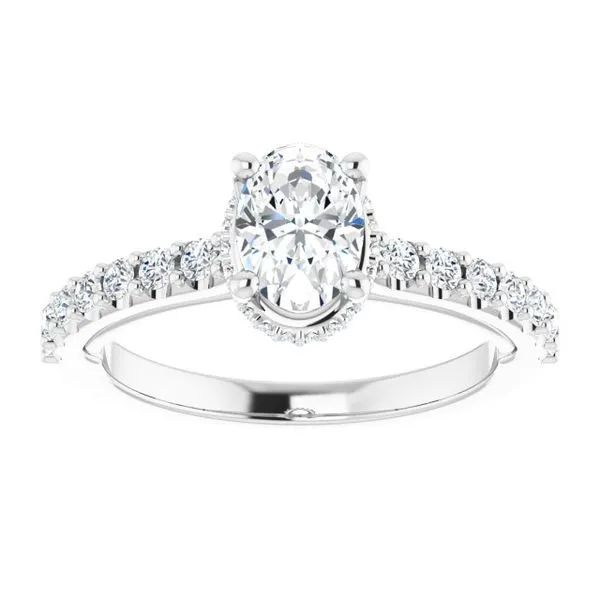 Hidden Halo-Style Engagement Ring Image 3 Clater Jewelers Louisville, KY