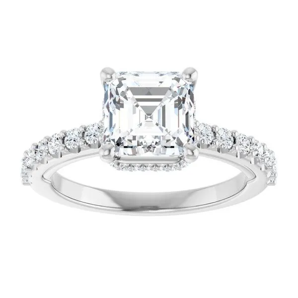 Hidden Halo-Style Engagement Ring Image 3 Clater Jewelers Louisville, KY