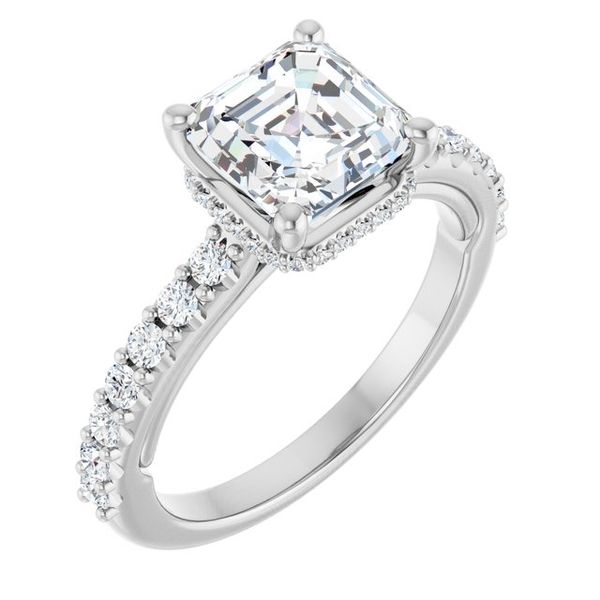 Hidden Halo-Style Engagement Ring