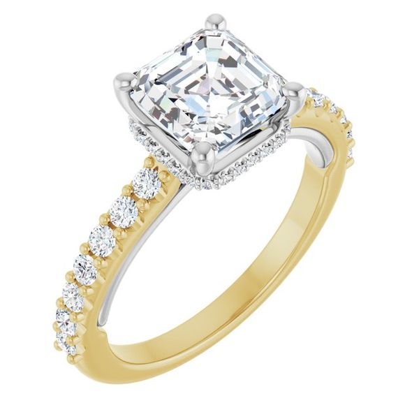 Hidden Halo-Style Engagement Ring