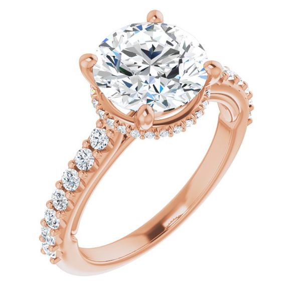 Hidden Halo-Style Engagement Ring