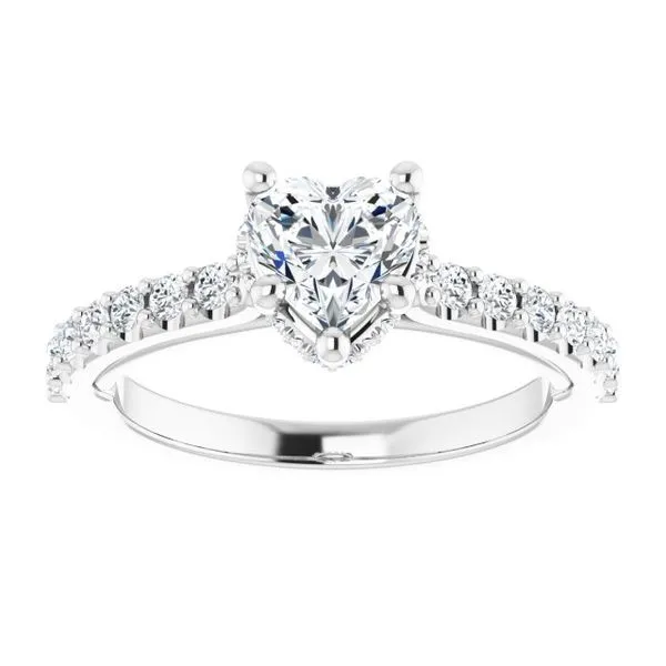 Hidden Halo-Style Engagement Ring Image 3 Hudson Valley Goldsmith New Paltz, NY