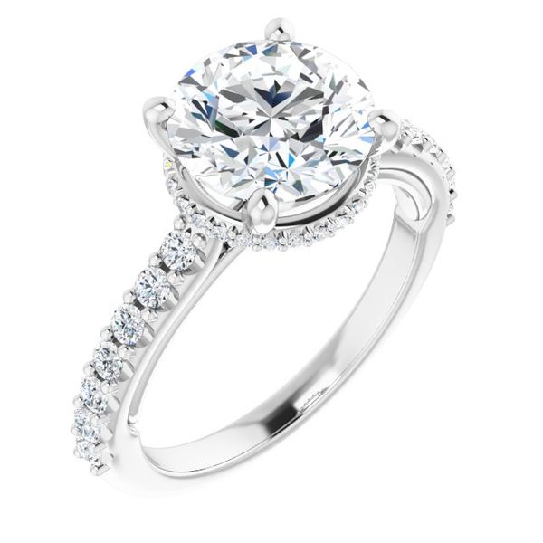 Hidden Halo-Style Engagement Ring