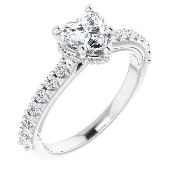 Hidden Halo-Style Engagement Ring Dripping Diamonds Dripping Springs, TX