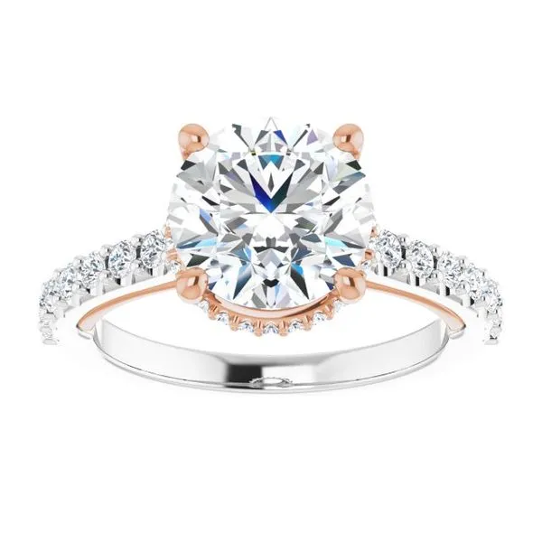 Hidden Halo-Style Engagement Ring Image 3 Ask Design Jewelers Olean, NY