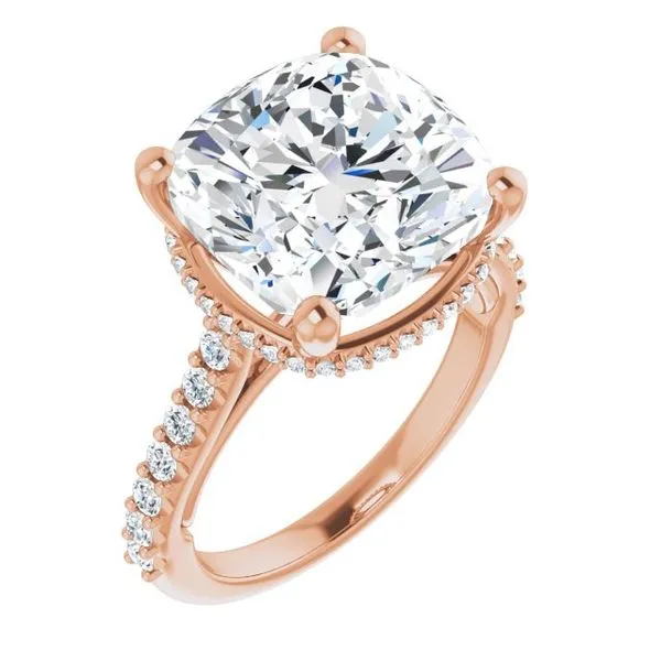 Hidden Halo-Style Engagement Ring