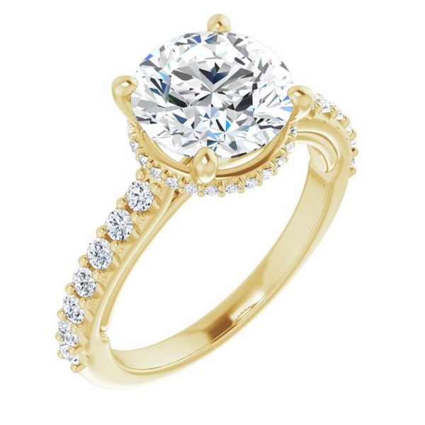 Hidden Halo-Style Engagement Ring