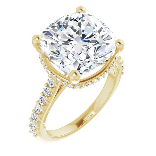 Hidden Halo-Style Engagement Ring