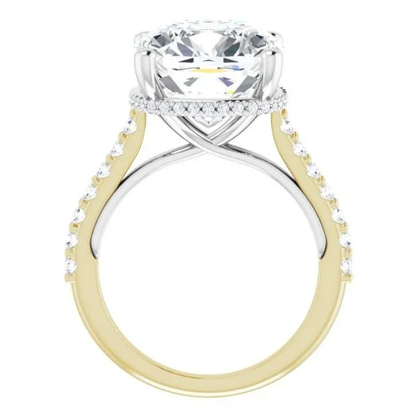 Hidden Halo-Style Engagement Ring Image 2 Hudson Valley Goldsmith New Paltz, NY