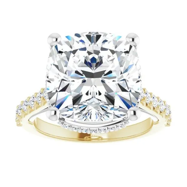 Hidden Halo-Style Engagement Ring Image 3 Hudson Valley Goldsmith New Paltz, NY