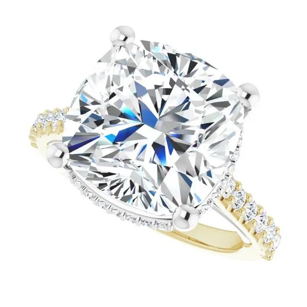 Hidden Halo-Style Engagement Ring Image 5 Hudson Valley Goldsmith New Paltz, NY