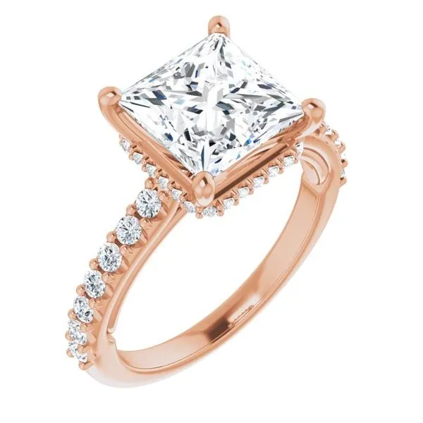 Hidden Halo-Style Engagement Ring