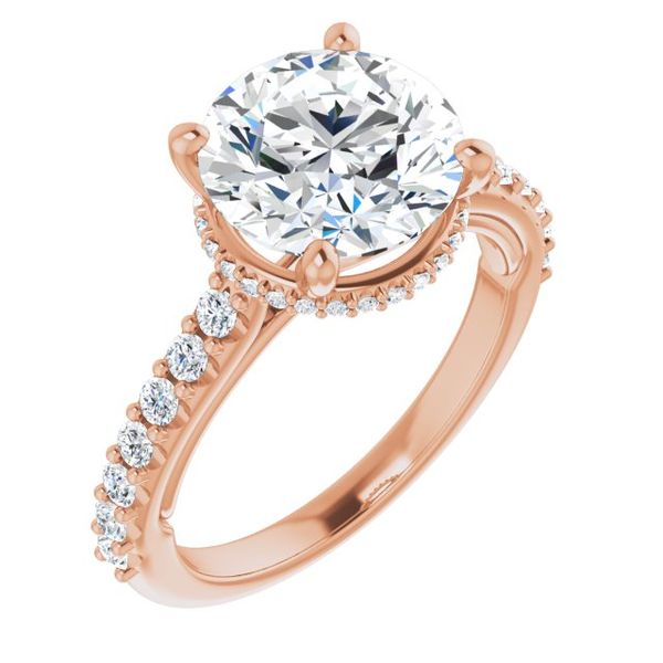 Hidden Halo-Style Engagement Ring