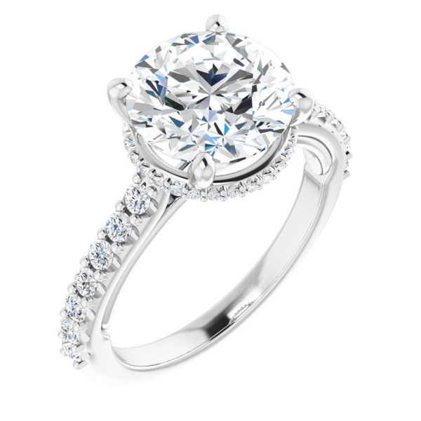 Hidden Halo-Style Engagement Ring