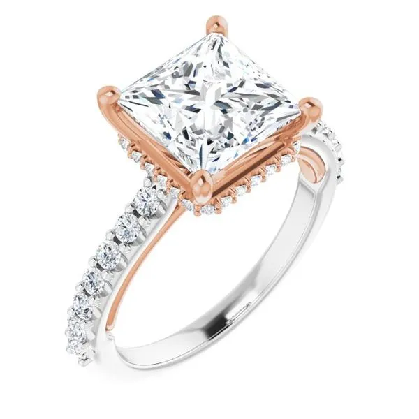 Hidden Halo-Style Engagement Ring Dripping Diamonds Dripping Springs, TX