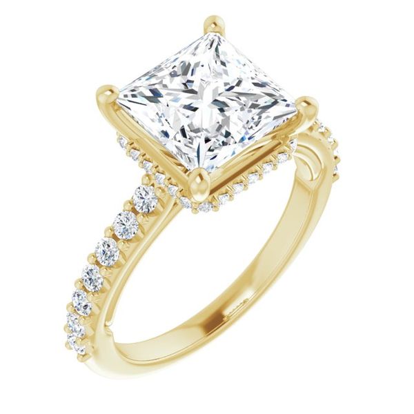 Hidden Halo-Style Engagement Ring