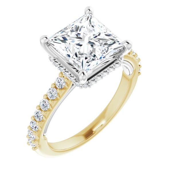 Hidden Halo-Style Engagement Ring