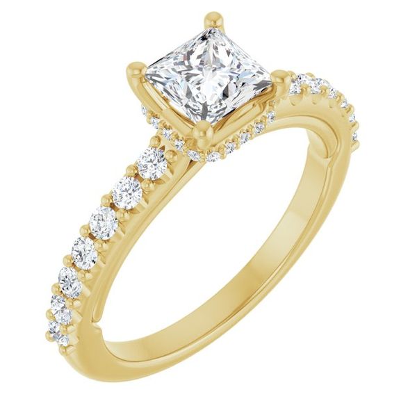 Hidden Halo-Style Engagement Ring