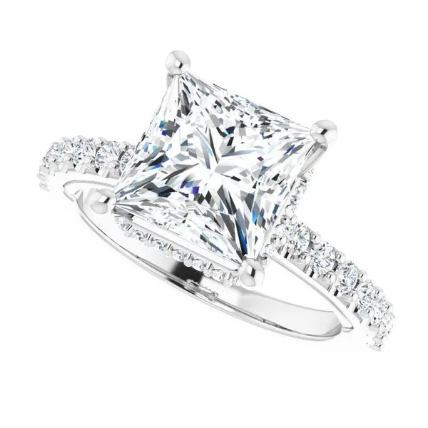 Hidden Halo-Style Engagement Ring Image 5 J. West Jewelers Round Rock, TX