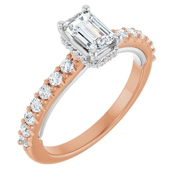 Hidden Halo-Style Engagement Ring