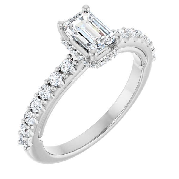 Hidden Halo-Style Engagement Ring