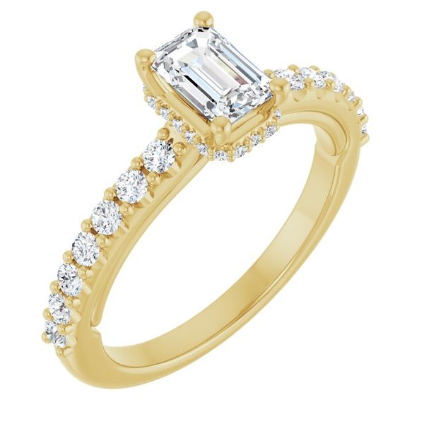 Hidden Halo-Style Engagement Ring