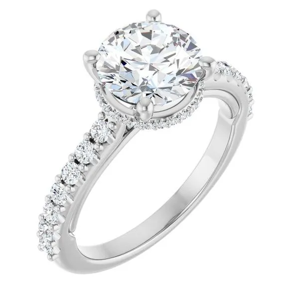 Hidden Halo-Style Engagement Ring