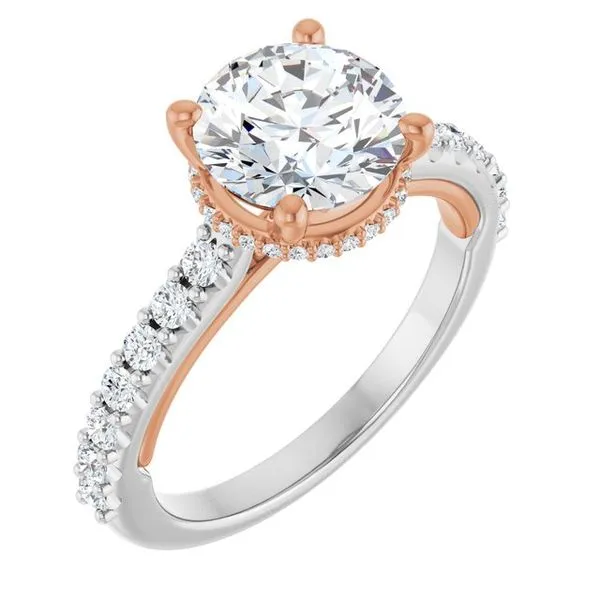 Hidden Halo-Style Engagement Ring Hudson Valley Goldsmith New Paltz, NY