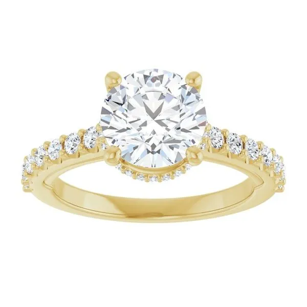 Hidden Halo-Style Engagement Ring Image 3 Hudson Valley Goldsmith New Paltz, NY