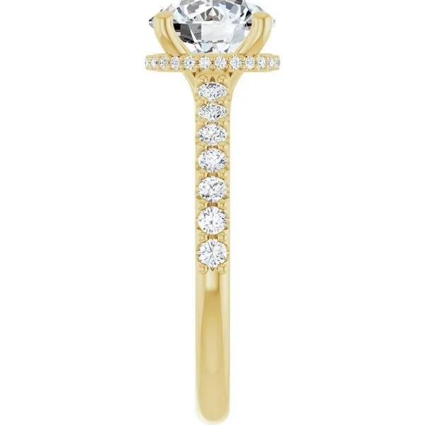 Hidden Halo-Style Engagement Ring Image 4 Hudson Valley Goldsmith New Paltz, NY
