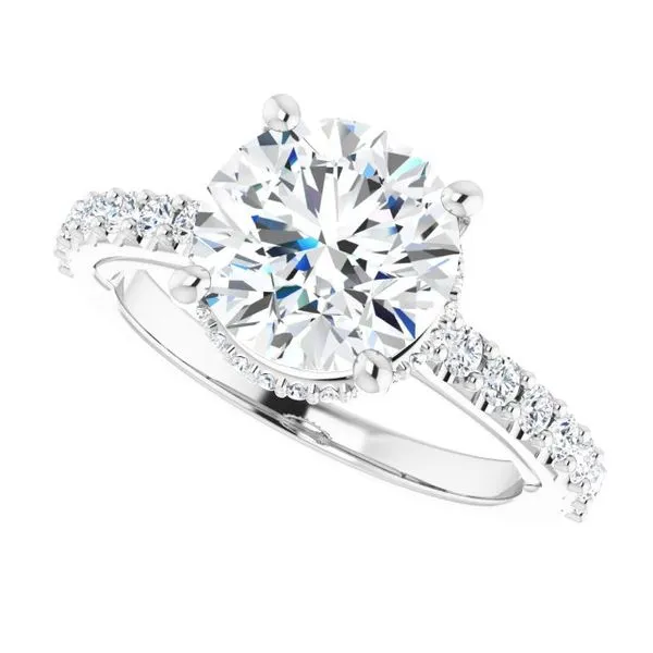 Hidden Halo-Style Engagement Ring Image 5 Raleigh Diamond Fine Jewelry Raleigh, NC