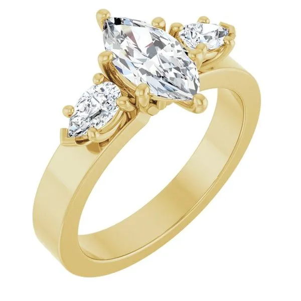 Three-Stone Engagement Ring Berilian Jewelers Folsom, CA