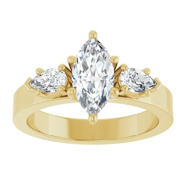 Three-Stone Engagement Ring Image 3 Berilian Jewelers Folsom, CA