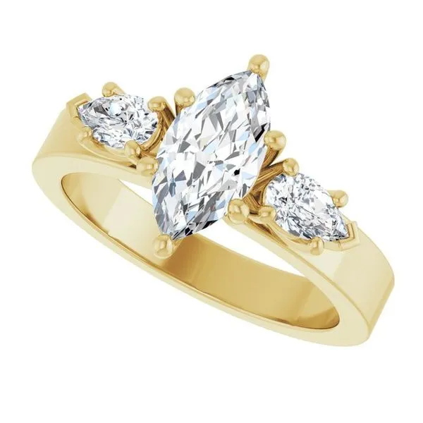 Three-Stone Engagement Ring Image 5 Berilian Jewelers Folsom, CA