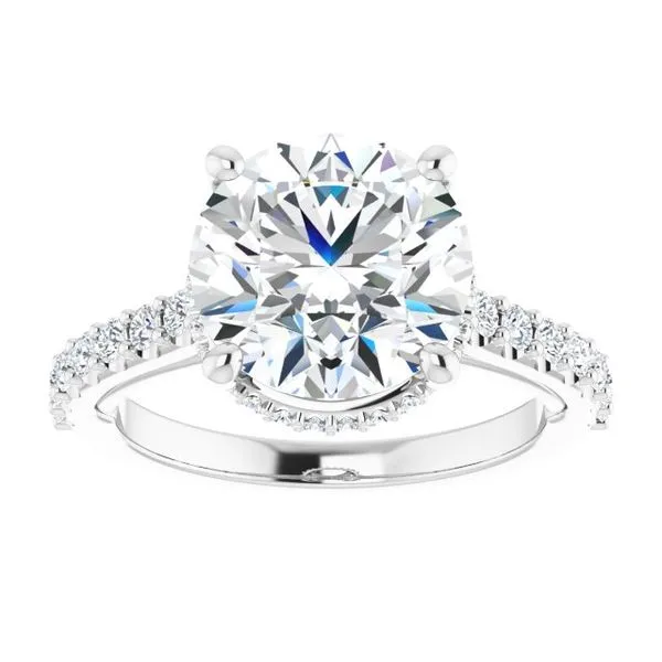 Hidden Halo-Style Engagement Ring Image 3 Berilian Jewelers Folsom, CA