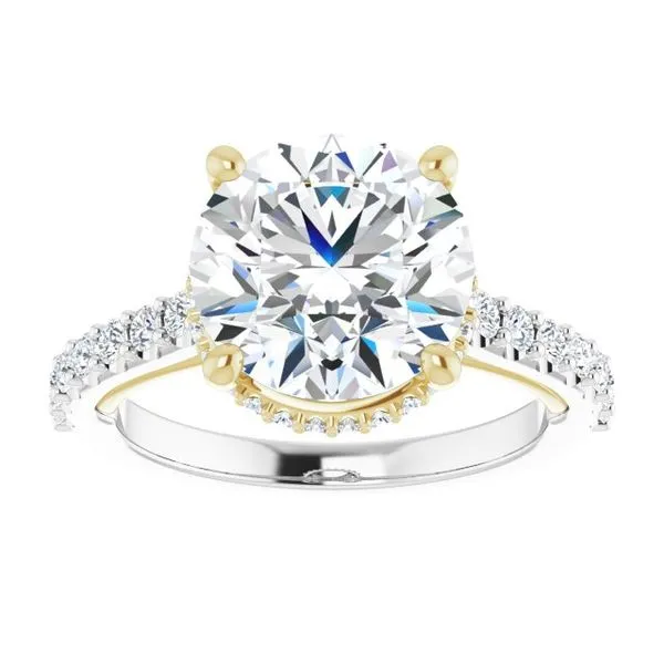 Hidden Halo-Style Engagement Ring Image 3 Hudson Valley Goldsmith New Paltz, NY