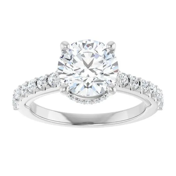 Hidden Halo-Style Engagement Ring Image 3 Clater Jewelers Louisville, KY